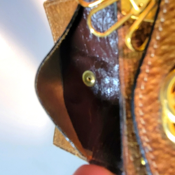 AUTHENTIC Gucci key/cardholder Sherry line in cognac leather ghw - Picture 6 of 10